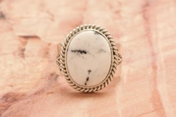 Genuine White Buffalo Turquoise Native American Ring